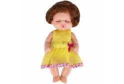 Кукла-младенец в шаре DollyToy Пупс с расчёской, 11,5 см, цвет: желтый