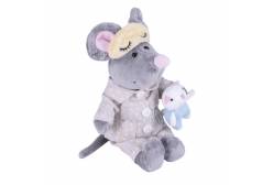 Мягкая игрушка Мышь в пижаме, 26 см