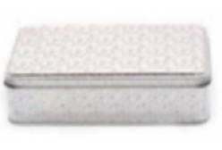 Шкатулка детская металлическая Секретик 2. Белая, прямоугольная, 19.1х11.5х5.2 см