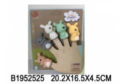 Набор резиновых игрушек на палец Зайчики (5 штук)