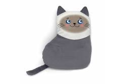Мягкая игрушка-подушка Кошка Сима, 41 см, цвет серый