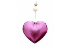 Новогоднее подвесное украшение Розовое сердечко, 8,5x1,5x8 см, арт. 86374
