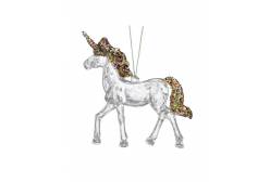 Новогоднее подвесное елочное украшение Радужный единорог, арт. 86847