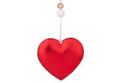 Новогоднее подвесное украшение Красное сердечко, 8,5x1,5x8 см, арт. 86373